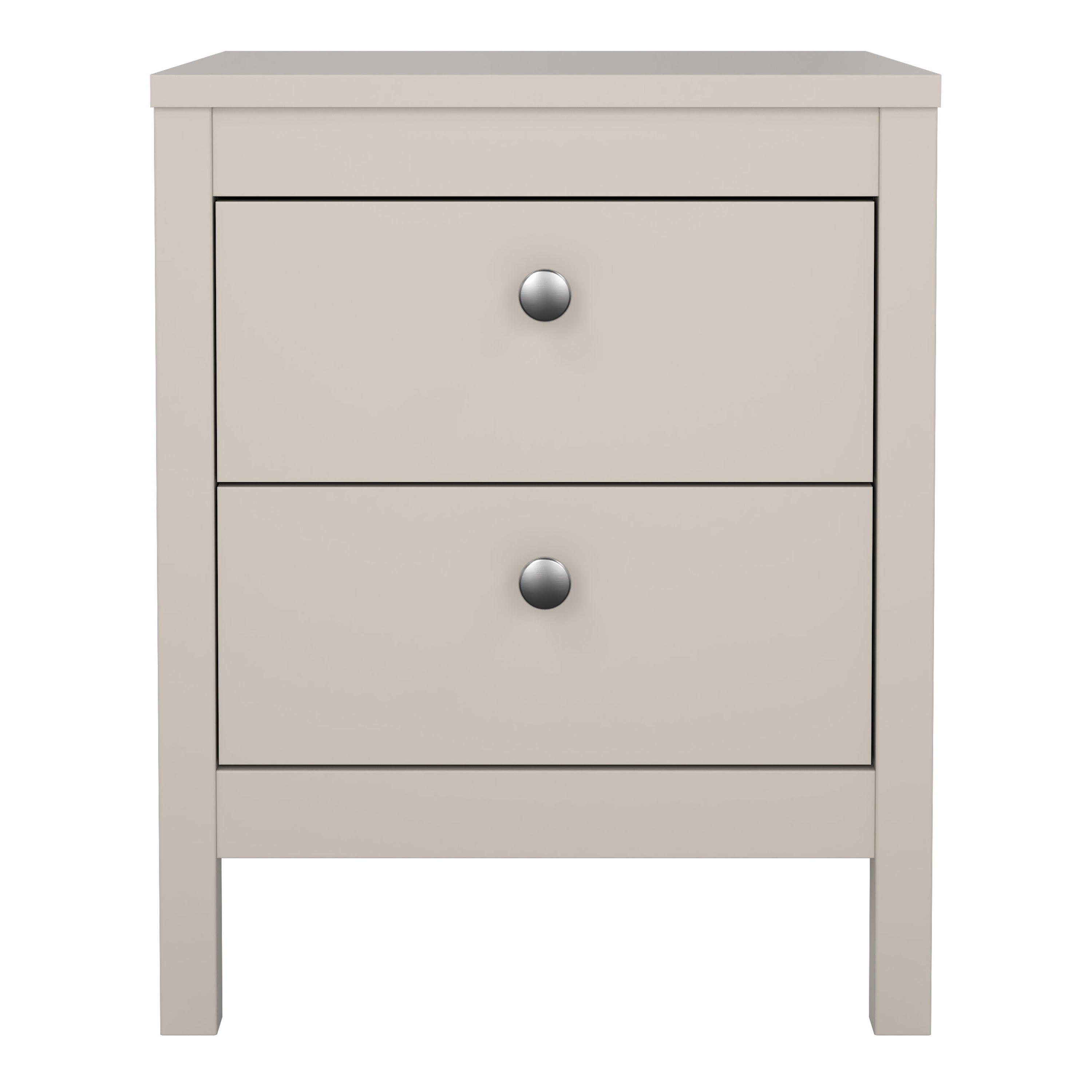 Madrid Bedside Table 2 Drawers in Cashmere – FTG, view 2