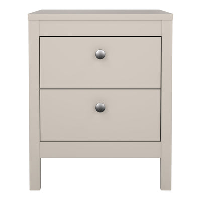 Madrid Bedside Table 2 Drawers in Cashmere – FTG, view 2