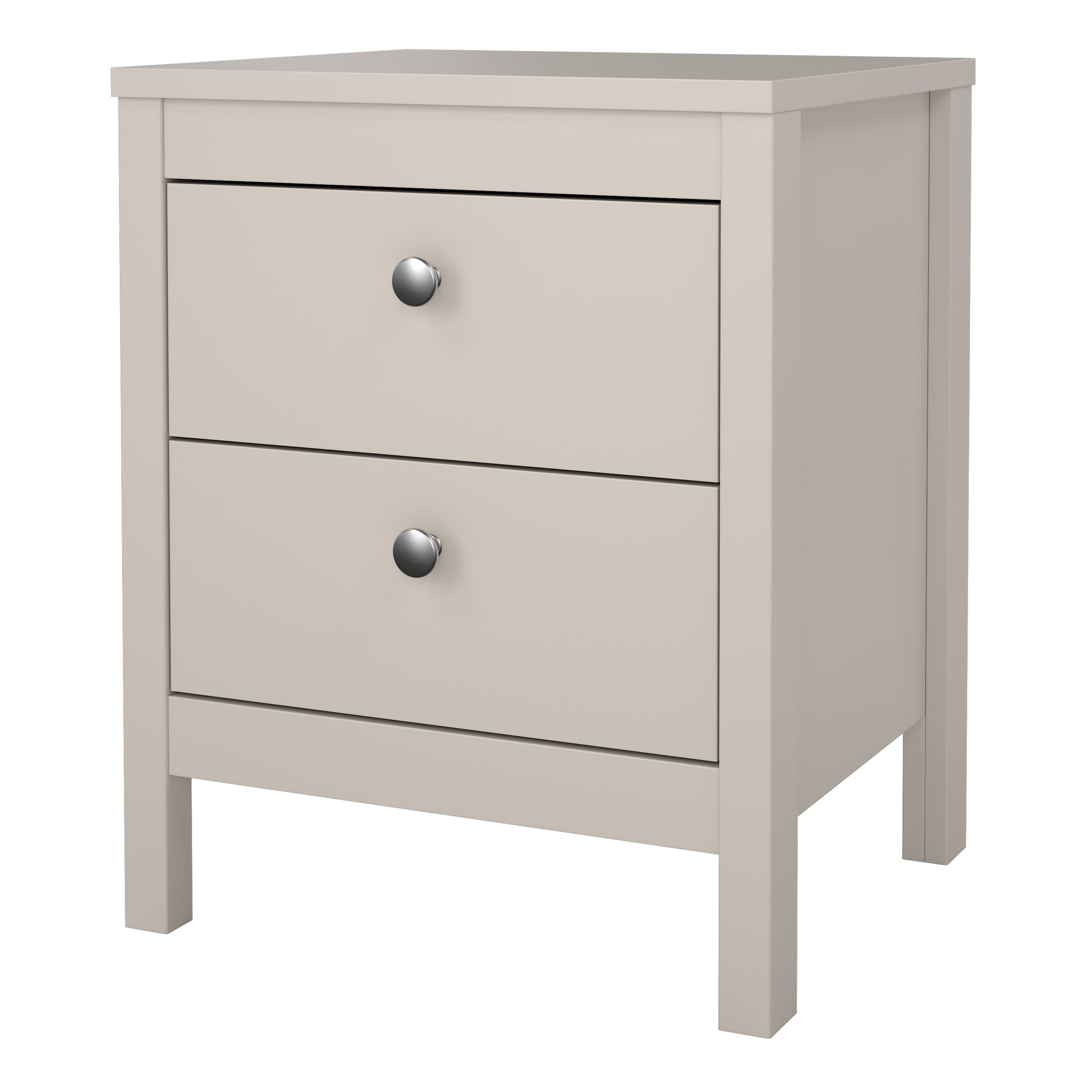 Madrid Bedside Table 2 Drawers in Cashmere – FTG, view 3