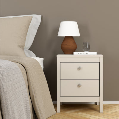 Madrid Bedside Table 2 Drawers in Cashmere – FTG, view 7