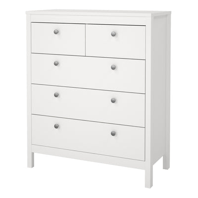 Madrid Chest 3+2 Drawers in White – FTG, view 3