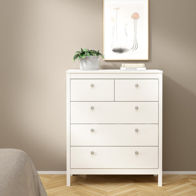 Madrid Chest 3+2 Drawers in White – FTG, view 8
