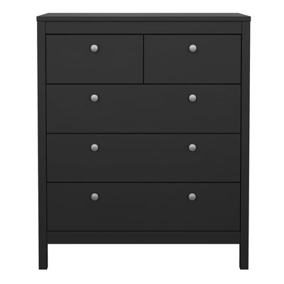 Madrid Chest 3+2 Drawers in Matt Black – FTG, view 2