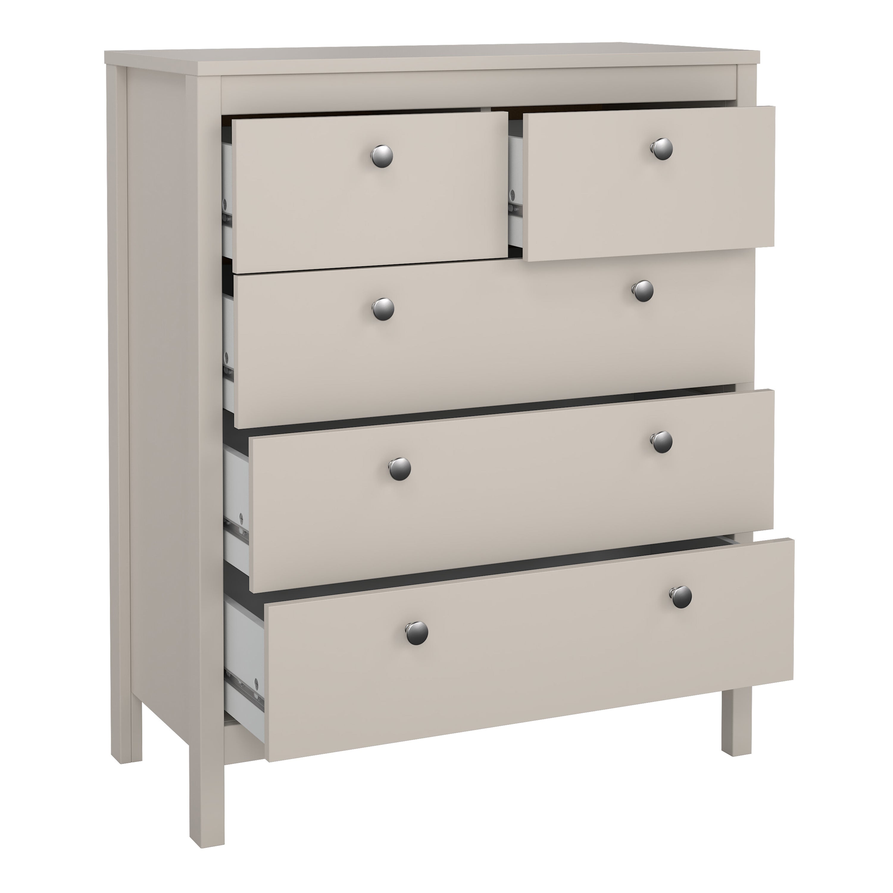 Madrid Chest 3+2 Drawers in Cashmere – FTG, view 5
