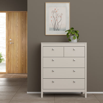 Madrid Chest 3+2 Drawers in Cashmere – FTG, view 8