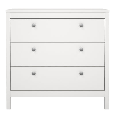 Madrid Chest 3 Drawers in White – FTG, view 2