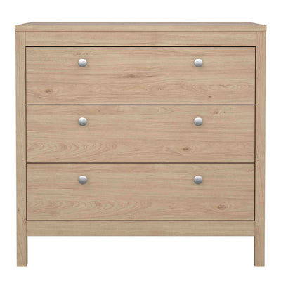 Madrid Chest 3 Drawers in Jackson Hickory Oak – FTG, view 2