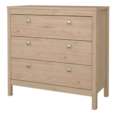 Madrid Chest 3 Drawers in Jackson Hickory Oak – FTG, view 3