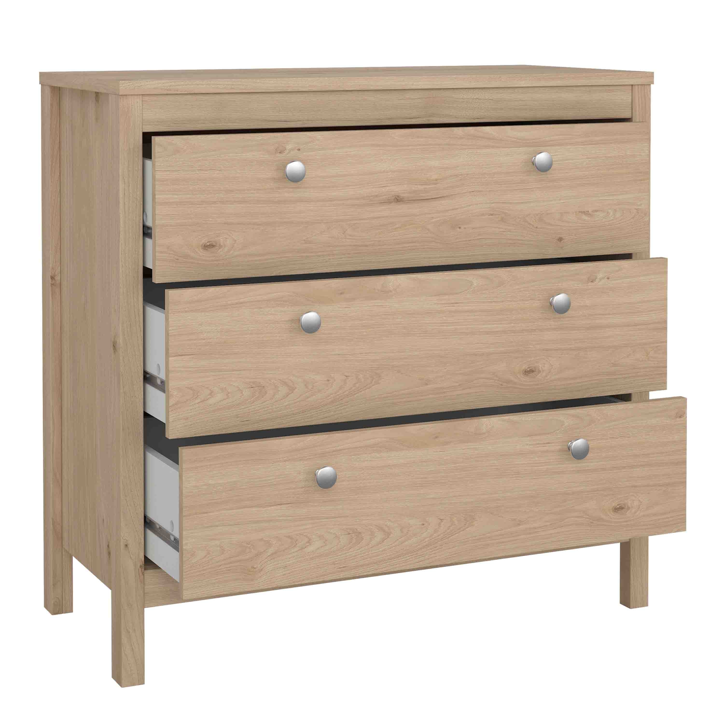 Madrid Chest 3 Drawers in Jackson Hickory Oak – FTG, view 5