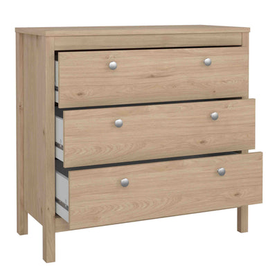 Madrid Chest 3 Drawers in Jackson Hickory Oak – FTG, view 5