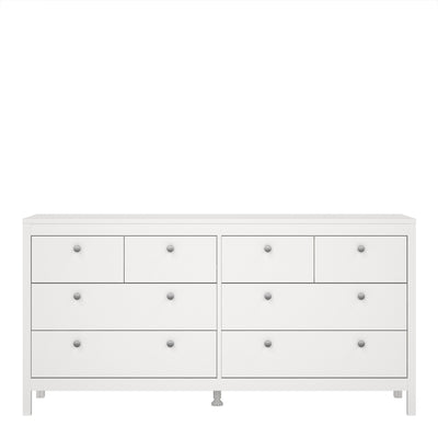 Madrid Double Dresser 4+4 Drawers in White – FTG, view 2
