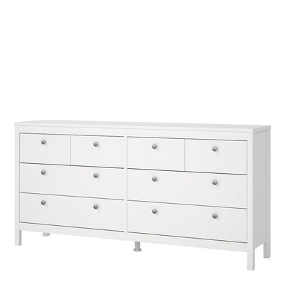 Madrid Double Dresser 4+4 Drawers in White – FTG, view 3