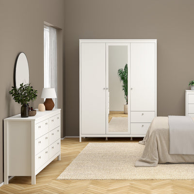 Madrid Double Dresser 4+4 Drawers in White – FTG, view 6