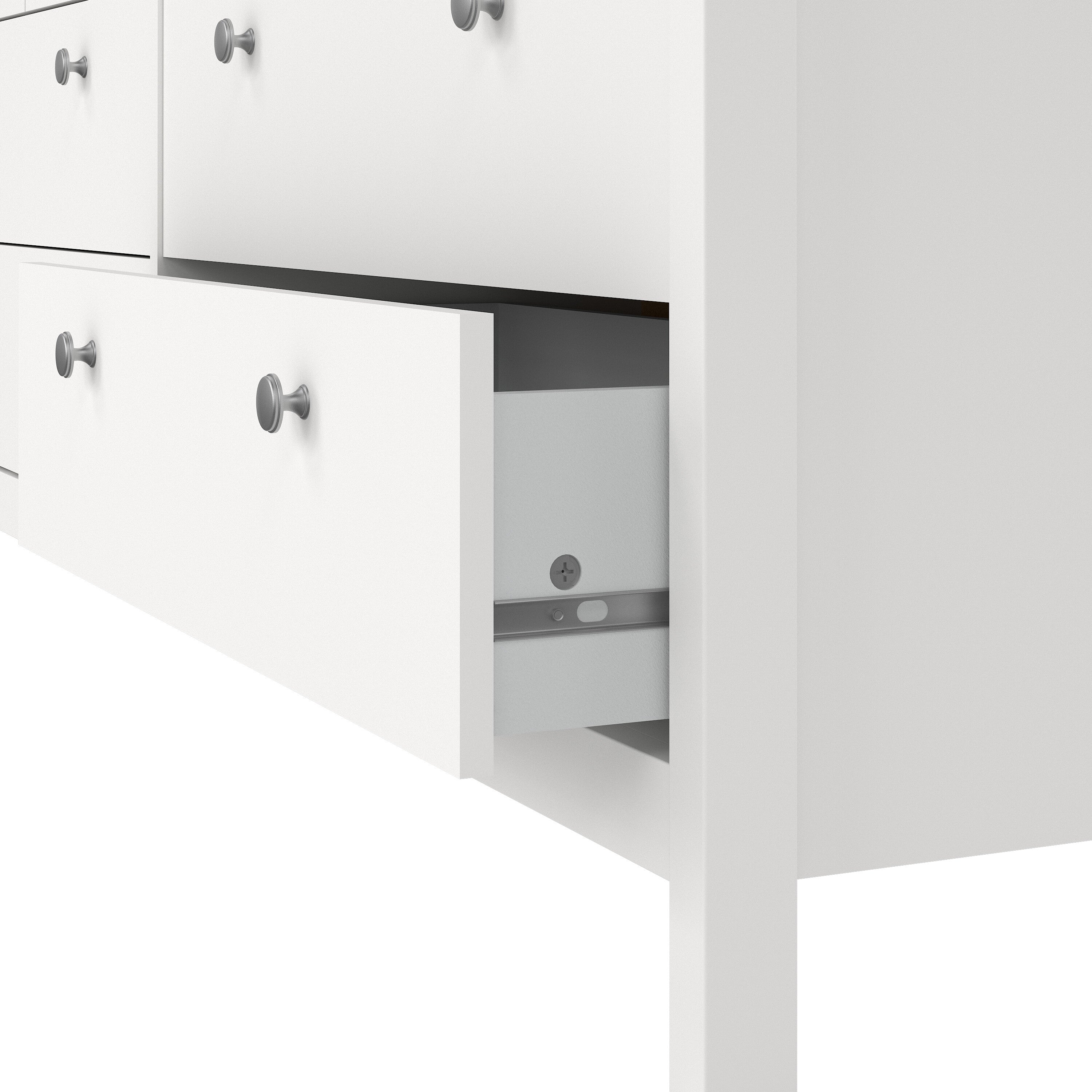 Madrid Double Dresser 4+4 Drawers in White – FTG, view 8