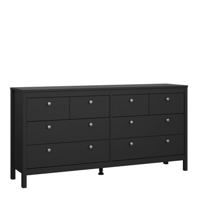 Madrid Double Dresser 4+4 Drawers in Matt Black – FTG