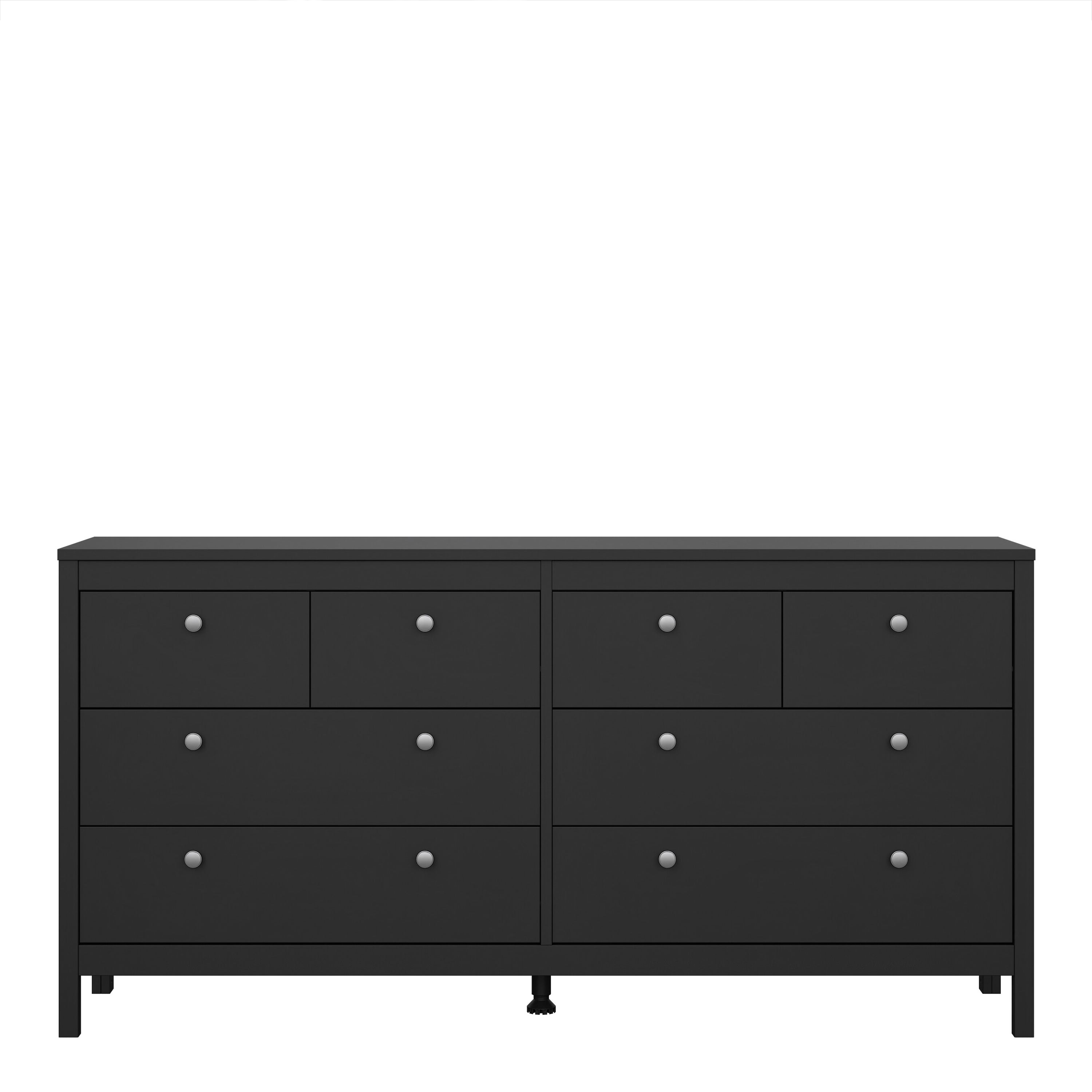 Madrid Double Dresser 4+4 Drawers in Matt Black – FTG, view 2