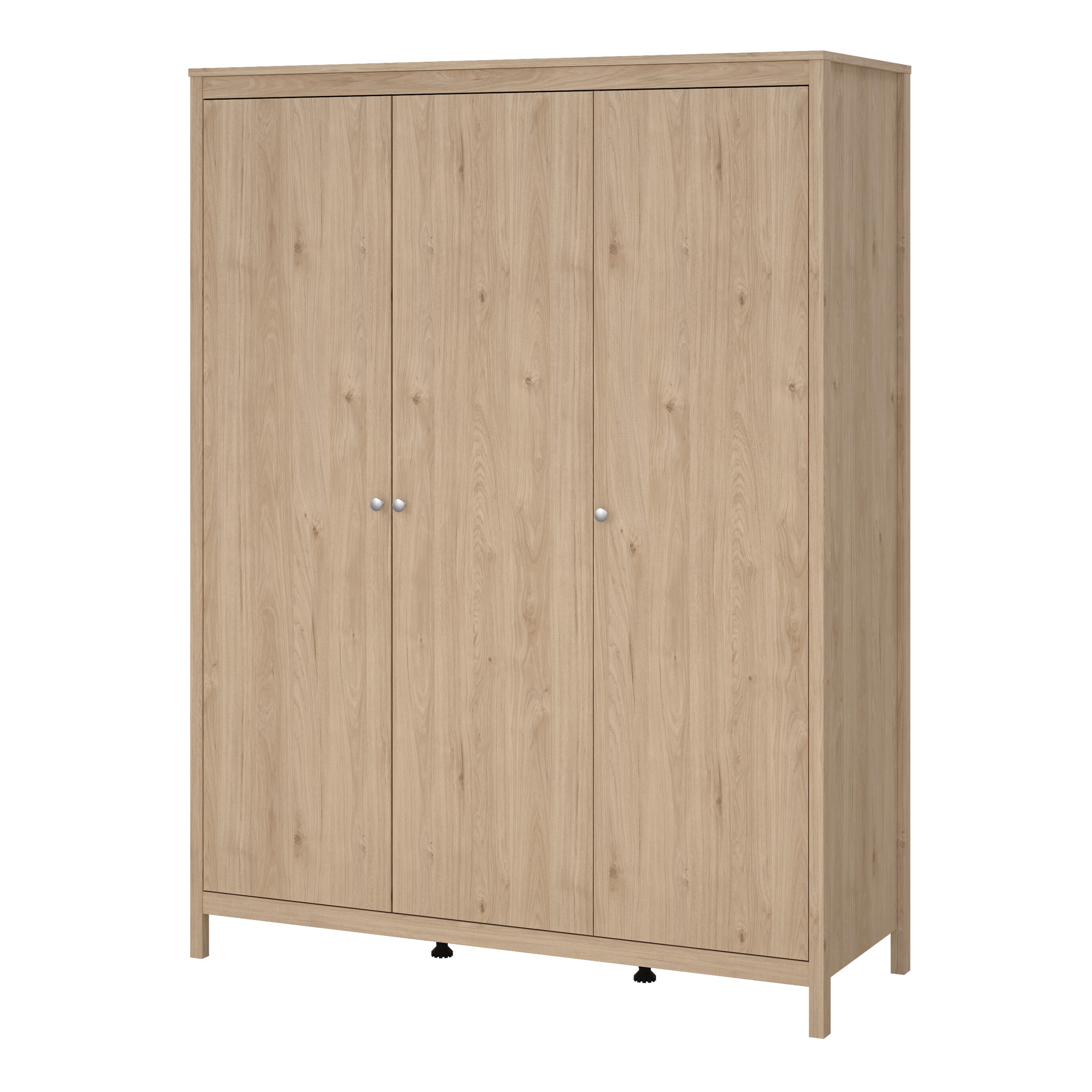 Madrid Wardrobe with 3 Doors in Jackson Hickory Oak – FTG, view 3