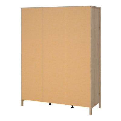 Madrid Wardrobe with 3 Doors in Jackson Hickory Oak – FTG, view 4