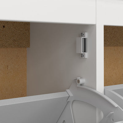 Madrid Shoe Cabinet 4 Flip Down Doors in White – FTG, view 11