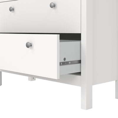 Madrid China Cabinet 2 Glass Doors with 3 Drawers in White – FTG, view 9