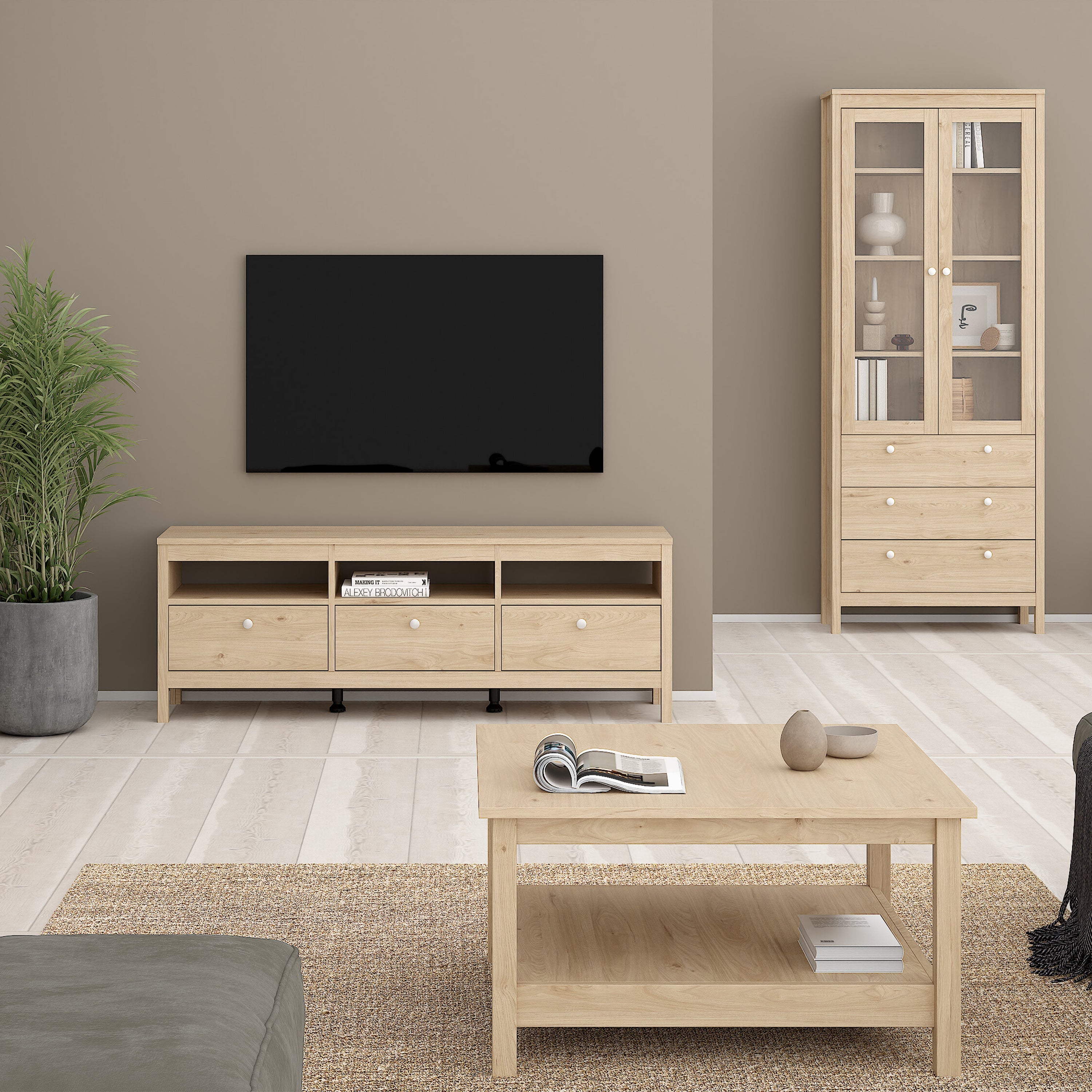 Madrid Coffee Table in Jackson Hickory Oak – FTG, view 5