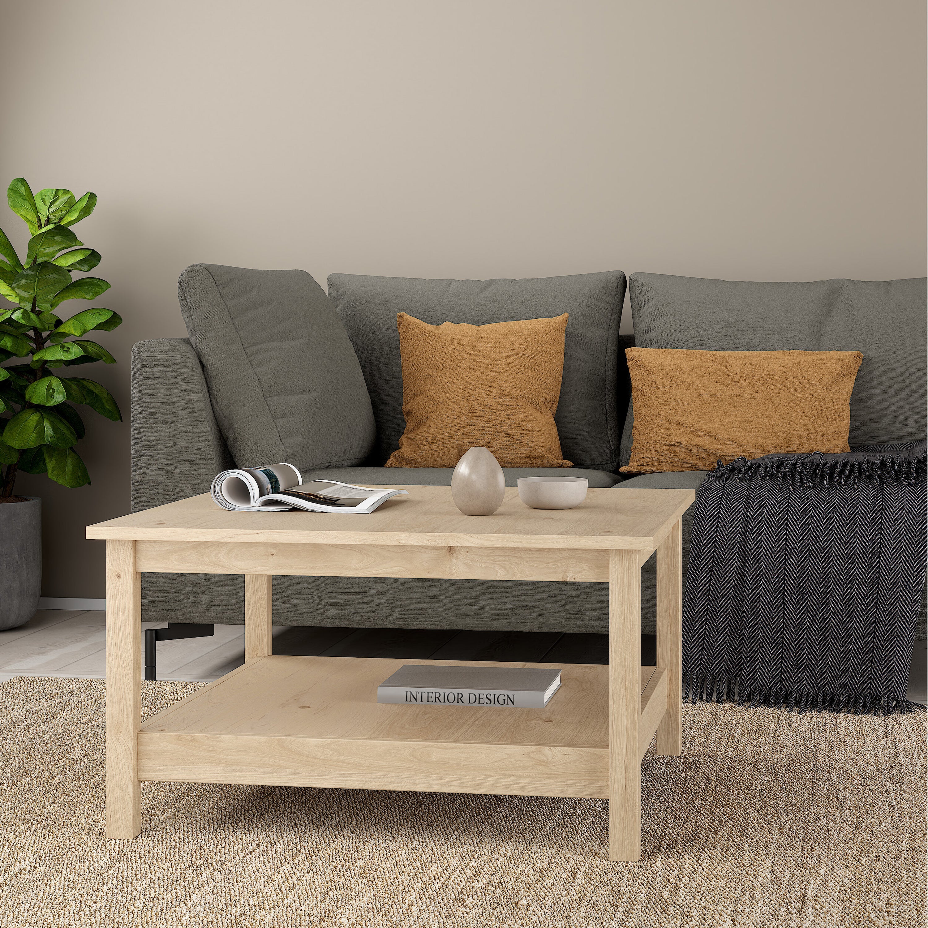 Madrid Coffee Table in Jackson Hickory Oak – FTG, view 6