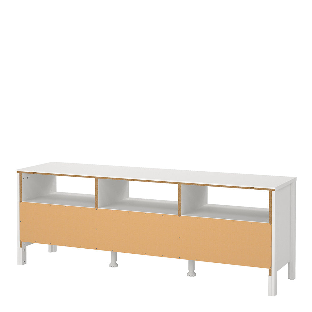 Madrid TV Unit 3 Drawers in White – FTG, view 4