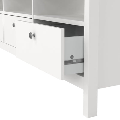 Madrid TV Unit 3 Drawers in White – FTG, view 9