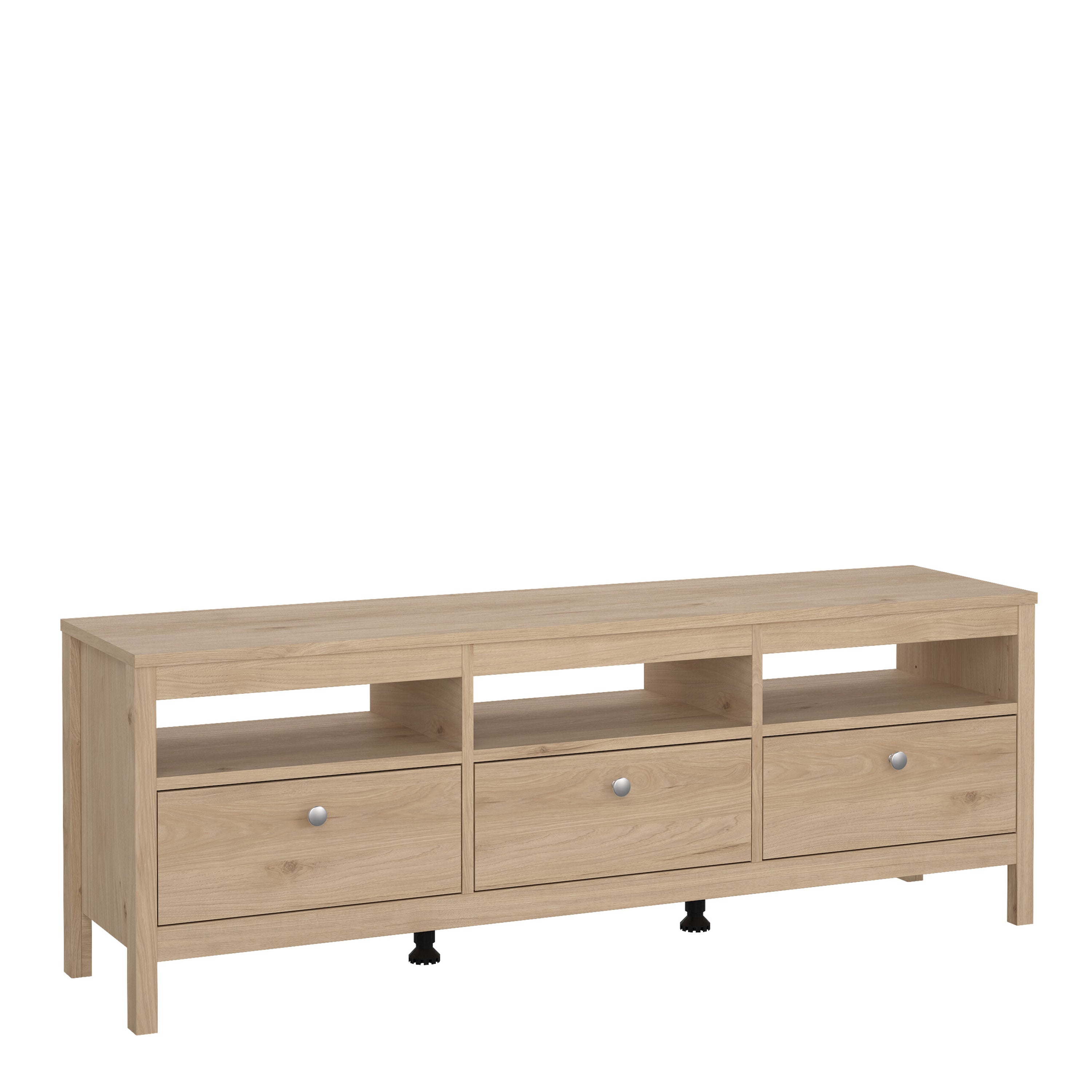 Madrid TV-Unit 3 Drawers in Jackson Hickory Oak – FTG