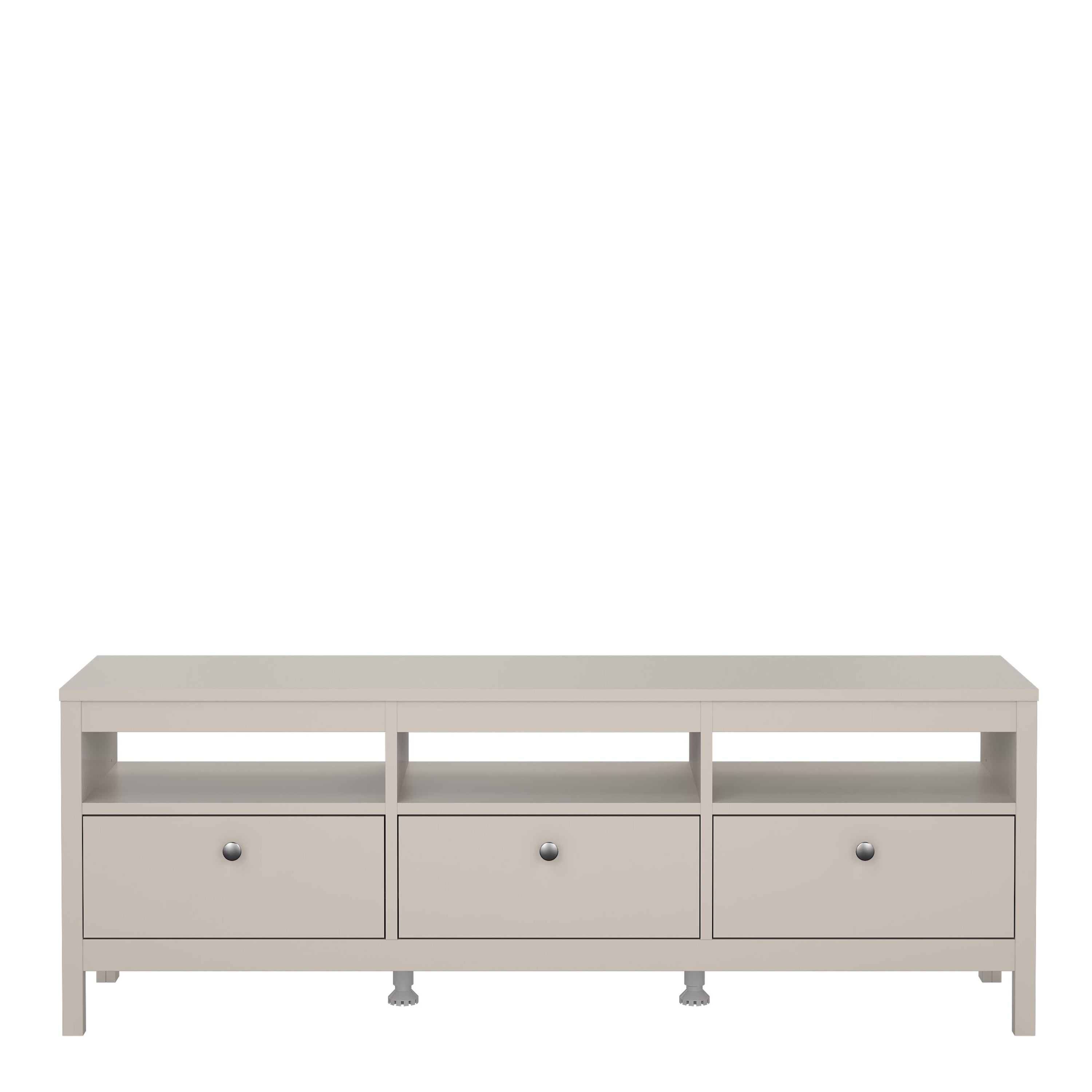 Madrid TV Unit 3 Drawers in Cashmere – FTG, view 2