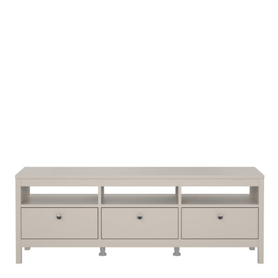 Madrid TV Unit 3 Drawers in Cashmere – FTG, view 2