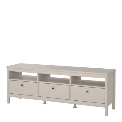 Madrid TV Unit 3 Drawers in Cashmere – FTG, view 3