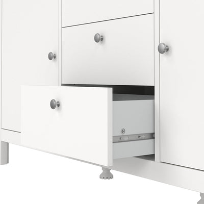 Madrid Sideboard 2 Doors 3 Drawers in White – FTG, view 8