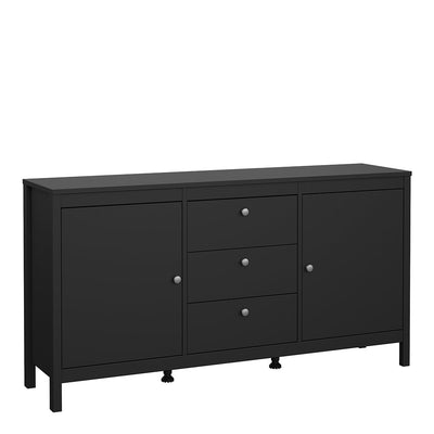 Madrid Sideboard 2 Doors 3 Drawers in Matt Black – FTG