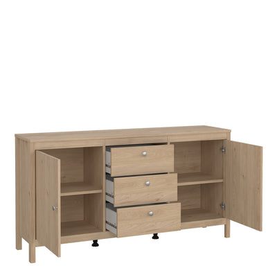 Madrid Sideboard 2 Doors + 3 Drawers in Jackson Hickory Oak – FTG, view 5