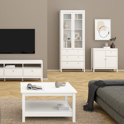 Madrid Sideboard 2 Doors 1 Drawer in White – FTG, view 6