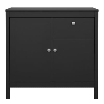 Madrid Sideboard 2 Doors 1 Drawer in Matt Black – FTG, view 2