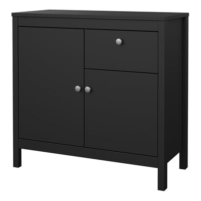 Madrid Sideboard 2 Doors 1 Drawer in Matt Black – FTG, view 3