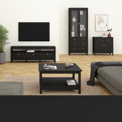 Madrid Sideboard 2 Doors 1 Drawer in Matt Black – FTG, view 6