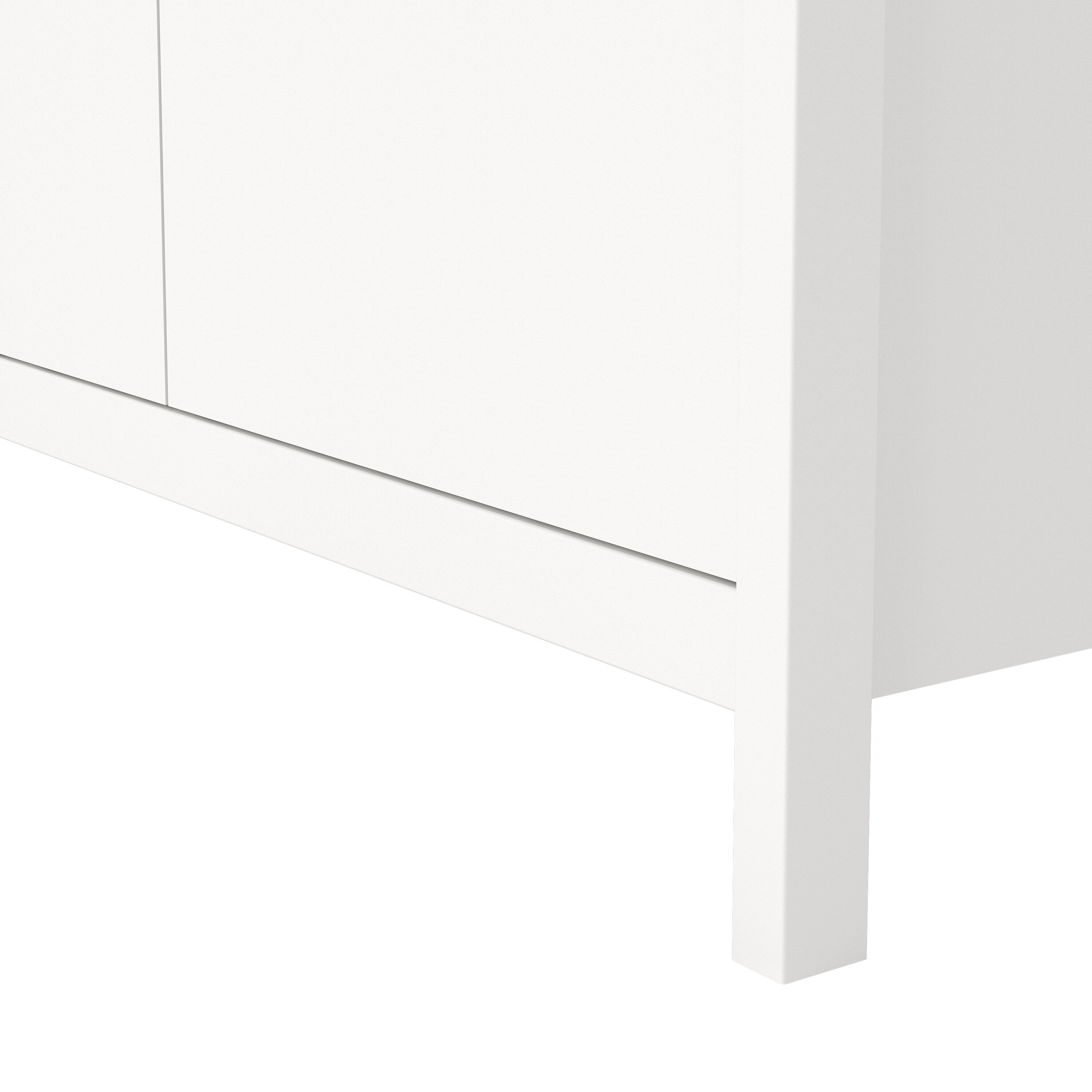 Madrid Wardrobe with 2 Doors in White – FTG, view 8