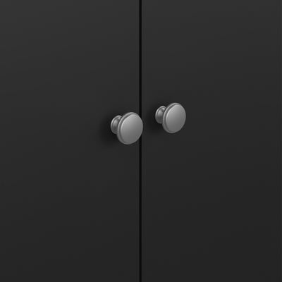 Madrid Wardrobe with 2 Doors in Matt Black – FTG, view 7