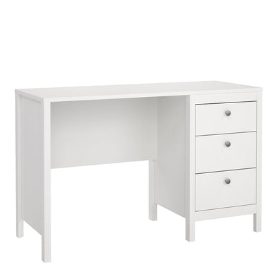 Madrid Desk 3 Drawers White – FTG