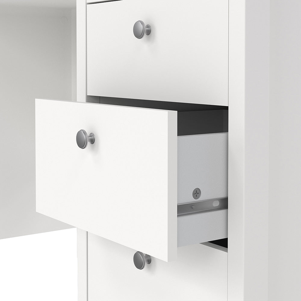 Madrid Desk 3 Drawers White – FTG, view 9