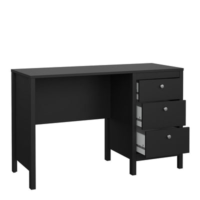 Madrid Desk 3 Drawers Matt Black – FTG, view 5