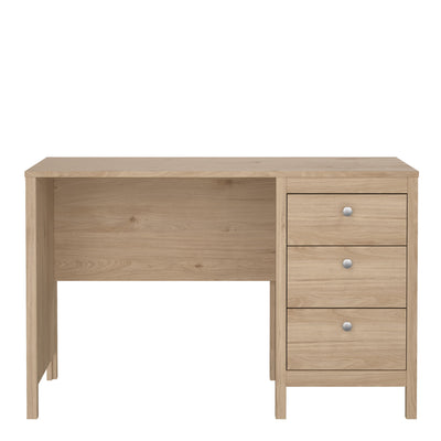 Madrid Desk 3 Drawers in Jackson Hickory Oak – FTG, view 2