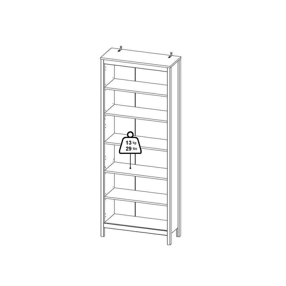 Madrid Bookcase in Black – FTG, view 11