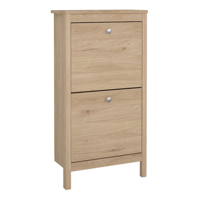 Madrid Shoe Cabinet 2 Flap Doors in Jackson Hickory Oak – FTG