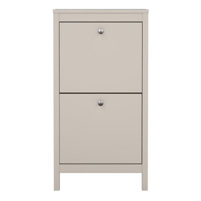 Madrid Shoe Cabinet 2 Flip Down Doors in Cashmere – FTG, view 2