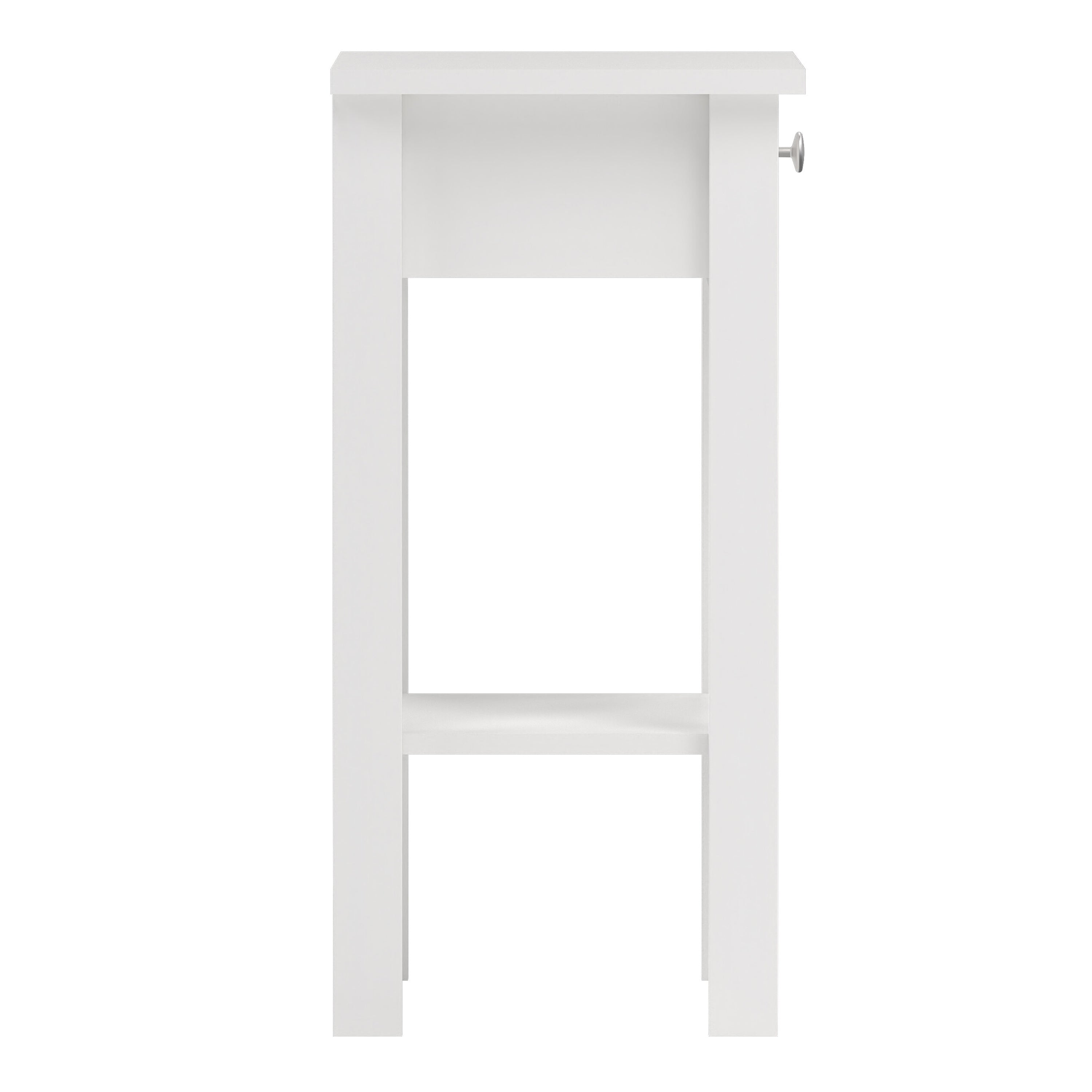 Madrid Bedside Table with 1 Drawer in White – FTG, view 4