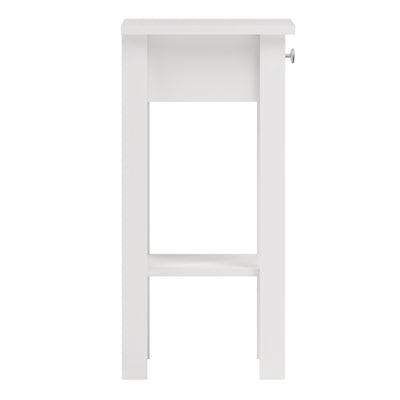 Madrid Bedside Table with 1 Drawer in White – FTG, view 4